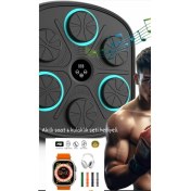 Resim Arell Teknoloji Boks Standı Yumruk Sayan Boks Makinesi Rgb Müzikli Genç Yetişkin Eldiven Hediyeli(BÜYÜK BOY) 