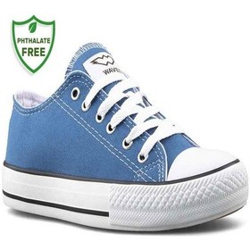 Resim Waves 700 Style Unisex Keten Sneaker Ayakkabı İndigo Beyaz 38 Beyaz - İndigo 