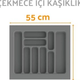 Resim Çekmece İçi Kaşıklık Ve Kepçelik Düzenleyici Gri 55x49 Cm 49x40 Cm Kadar Kesilebilir Grı 