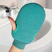 Resim 1 Adet Peeling Eldiveni - Derin Temizlik, Çıkarma & Masaj için Turkuaz Banyo Eldivenleri - Pürüzsüz Açık Bej Renkli Yumuşak Dokusu - Duş veya Spa Kullanımı İçin - Evde veya Kuaför Tedavileri için Ölü Hücresel Bej Çıkarma Eldivenleri, Fonksiyonel Tasarım, Ergonomik Uyum, Yüksek Kaliteli Peeling, Güzellik Tutkunları 