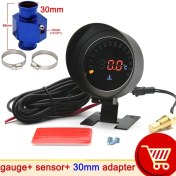 Resim Xiyu Shop Beyaz Stil Yuvarlak LCD Dijital Araba Kamyon Su Sıcaklık Ölçer Sıcaklık Sensörü Temperatura Moto + Voltmetre Volt Voltaj Ölçer V 24V (Yurt Dışından) 