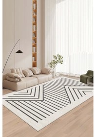 Resim West Home Makinede Yıkanabilir Kaymaz Taban Leke Tutmaz Salon Halısı Mutfak Halısı Ve Yolluk 605 White 