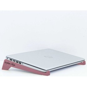 Resim Kişiye Özel Taşınabilir Ahşap Pembe Notebook Laptop Standı 