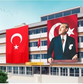 Resim 600x900 Atatürk Posteri Ve Türk Bayrağı Raşel Kumaş-1 Tek Ebat 
