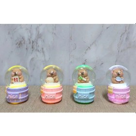 Resim Kapibara Tasarımlı Işıklı Kar Küresi 