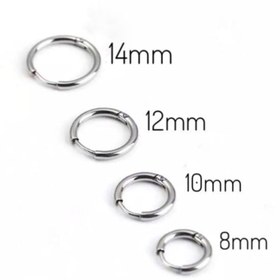 Resim Jaida Moda Unisex 316l Cerrahi Çelik Gümüş Renk 4 Adet Halka Küpe 