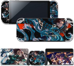 Resim GilGames Skin Cover Decals Stickers Protector for Nintendo Switch OLED Model, Wrap Full Set Durable Protection Faceplate Console Dock 