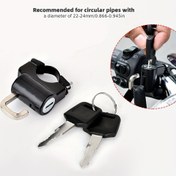 Resim Motosiklet Kask Kilidi, Motosiklet Kask Kilidi Motosiklet Aksesuarları, Bisiklet Kask Kilidi 22-28mm Direksiyon Borusu Scooter Kilidi için Kask Kilidi 