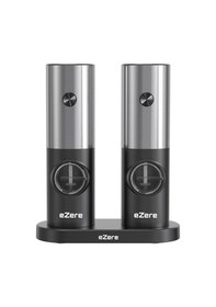 Resim Ezere Elektrikli Baharat Tuz Ve Karabiber Değirmeni Öğütücü Siyah 