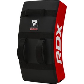Resim RDX GKS Jel Takviyeli Tekme Lapası Profesyonel Muay Thai, MMA ve Kick Boks Darbe Yastığı Siyah/Kırmızı 