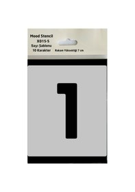 Resim Stencil Rakam Boyama Şablonu X015-sayı Rakam Yüksekliği 7 Cm 