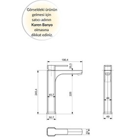 Resim Karen Banyo Robin Çanak Lavabo Bataryası, Krom, Cisa-49019 krom 
