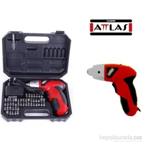 Resim Attlas ECO 4.8V Akülü Tornavida 50 Parça Çantalı Set 
