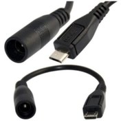 Resim Platoon Ti-mesh Dc 5.5mm X 2.1mm Barrel Jack To Micro Usb B 5p Male Power Connector Short Kablo - 20cm 