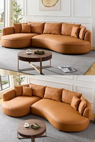 Resim Eymense Venedik Köşe Koltuk Kiremit 