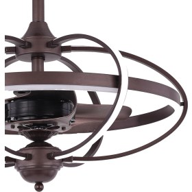 Resim Oğuzhan - Ayvalık Dc Motor Kahverengi - 56 Cm. LED Aydınlatmalı ve Uzaktan Kumandalı Tavan Vantilatörü 