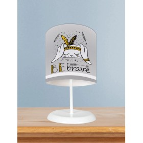 Resim Home Bebek ve Çocuk Odası Cesur Ol Kızılderili Desenli Abajur 