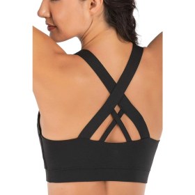 Resim Ghassy Co. Kadın Çarpraz Sırt Detaylı Criss Cross Kaplı Yoga Egzersiz Fitness Spor Sütyeni 