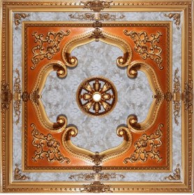 Resim Kare Kahve Saray Tavan Göbek 120*120 cm 