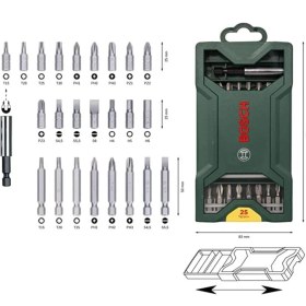 Resim Bosch X/line Mini 25 Parça Vidalama Seti Metal Malzeme ile Uzun Ömürlü Tasarım 