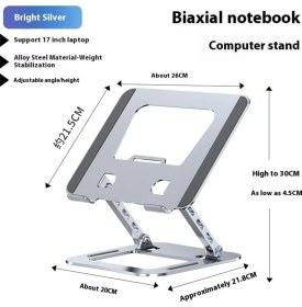 Resim Teknocan Marketing 360° Döner Metal Laptop ve Notebook Standı - Yükseklik Ayarlı, Ergonomik, Katlanabilir, 17 Inç’e Kadar Uyumlu, Isı Dağılım Tasarımlı, Taşınabilir Laptop Tablet Tutucu | ZR747 