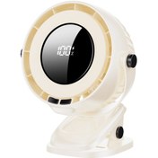 Resim 3'ü 1 Arada Çok İşlevli Tavan Vantilatörü Usb Şarj Edilebilir Sessiz S30 Beyaz, 