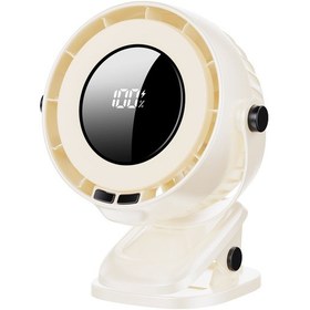 Resim 3'ü 1 Arada Çok İşlevli Tavan Vantilatörü Usb Şarj Edilebilir Sessiz S30 Beyaz, 