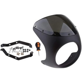 Resim Suntek 7 Inç Motosiklet Far Fairing Ekran Kapağı Evrensel Cafe Racer Için 