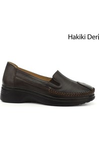 Resim Gönderi R Kadın Kahverengi Dolgu Taban Hakiki Deri Comfort Ayakkabı Ddza55945540 Kahverengi 