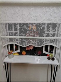 Resim Çift Mekanizmalı Tül Ve Stor Perde - Model 6 Beyaz 