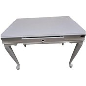 Resim Bengimobilya Çalışma Masası Ahşap Kayın Lükens Aslan Ayak Parlak Beyaz Lake Beyaz 