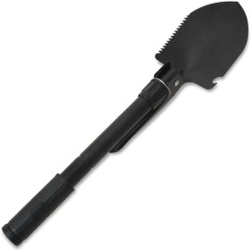 Resim busstier Katlanabilir Portatif Kürek Kazma Seti - Siyah, Pusulalı, Çok Fonksiyonlu 