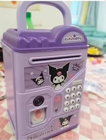 Resim Kuromi Elektronik ATM Kumbara, Şifreli ve Parmak İzi Korumalı, Müzikli, Mor 