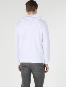 Resim Colin's Colins Regular Fit Kapüşonlu Baskılı Beyaz Erkek Sweatshirt Cl1057312 Beyaz 