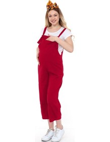 Resim Luvmabelly Myra6107 - Bordo Hamile Salopet-bordo 