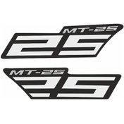 Resim Yamaha Yamaha Mt-25 Beyaz Yan Stıcker Set 