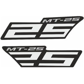 Resim Yamaha Yamaha Mt-25 Beyaz Yan Stıcker Set 