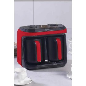 Resim Karaca Hatır Hüp Düet Aroma Türk Kahve Makinesi Kırmızı 10 Fincan Kapasiteli 
