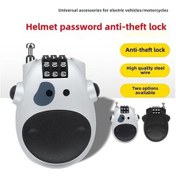 Resim Besthome1 Motosiklet Kask Kilit Elektrikli Bisiklet Tel Kilit Uzatabilir Sifreli Gumus Renkli Dayanikli Kilit Sistem 