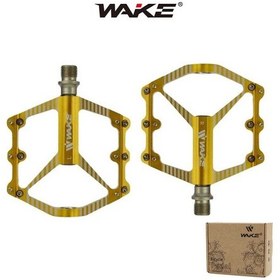Resim Wake Alüminyum Sarı Rulmanlı Cr-mo Mil Geniş Bisiklet Pedalı 