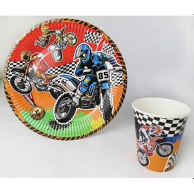 Resim Tabak Karton Motocross 23 Cm Pk:8 +3 