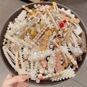 Resim 20 Adet Şık İnci Papyon Saç Tokası Seti, Fransız Tarzı Saç Tokası, Zarif Kore Stili Yan Püskül Saç Tokası, Plastik Ördek Gagası Toka, Moda Aksesuarları Stili Rastgele 