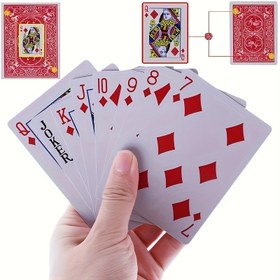 Resim 1 Deste İşaretli Striptizci Sihirbazlık Kartları - Beyaz ve Kırmızı Maça Ası İşaretli Oyun Kartları Yakın Plan Sokak İllüzyonları, Zihin Oyunları Hileleri, Büyücü Aksesuarları ve Kart Sihirbazlığı Şantları için 