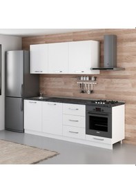 Resim Minar 240 Cm Mutfak Dolabı Beyaz 240-B7 Beyaz 