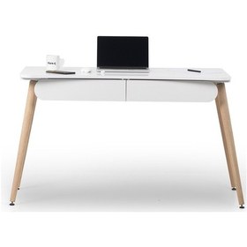 Resim Flora Logo 120 Beyaz / Çalışma Masası / Bilgisayar Masası / Ders Çalışma Masası / Öğrenci Masası Beyaz 