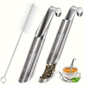 Resim 2 adet Paslanmaz Çelik Çay Demliği Seti, Mutfak ve Yemek Malzemeleri, Kahve, Çay, Espresso Aksesuarları, Çay Süzgeci, Ev Kullanımı İçin Filtre 