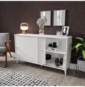 Resim Kznhome Joker Çok Amaçlı Sürgülü Konsol Beyaz - Tamamı 1. Kalite Mdf 