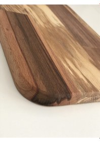 Resim Doğal Ahşap Kesme Tahtası - Kayın Masif Saplı 20x39 Ahşap 