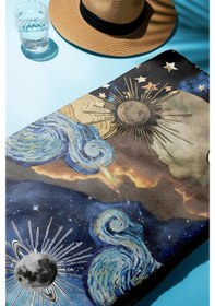 Resim Dijital Baskı Plaj Deniz Havlusu Modern Desenli Peştamal 80x160 Cm Hvl0057 Renkli 