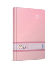 Resim The Book Pastel 14x20 120 Yaprak 4 Bölmeli Sert Kapak Defter 3058 Çizgili Pembe 